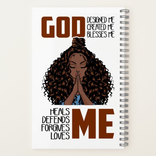 God ontwierp, schiep, zegent, geneest, verdedigt,  notitieboek (Achterkant)