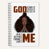 God ontwierp, schiep, zegent, geneest, verdedigt,  notitieboek (Voorkant)