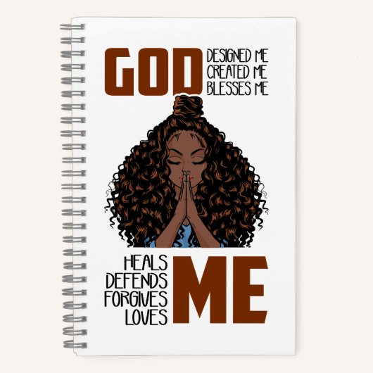 God ontwierp, schiep, zegent, geneest, verdedigt,  notitieboek (Voorkant)