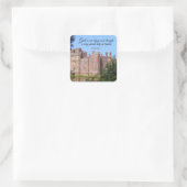 God onze toevlucht en kracht vierkante sticker (Tas)