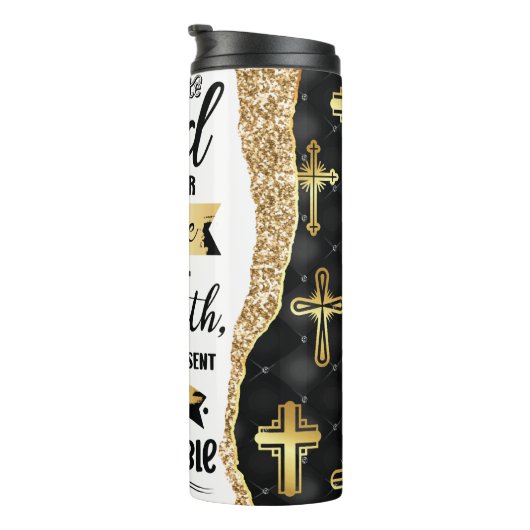 God onze toevluchtsoord sterkte moeite thermosbeker (Geroteerd rechts)