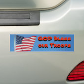 GOD onze troep. Met vlag Bumpersticker (Op auto)