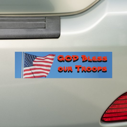 GOD onze troep. Met vlag Bumpersticker (Op auto)