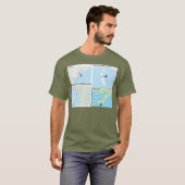 God op de Newfoundlandkaart T-shirt (Voorkant volledig)