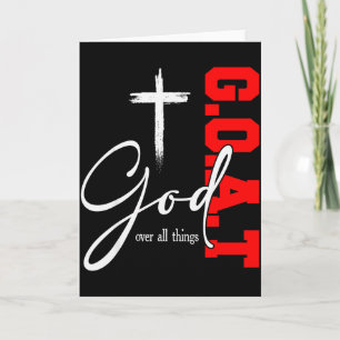 God Over All Things G O A T Kruis Christelijke Mot Kaart