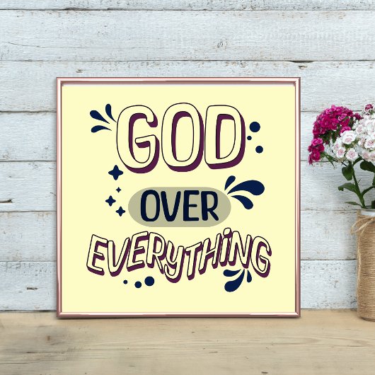God over alles gedurfd ontwerp poster