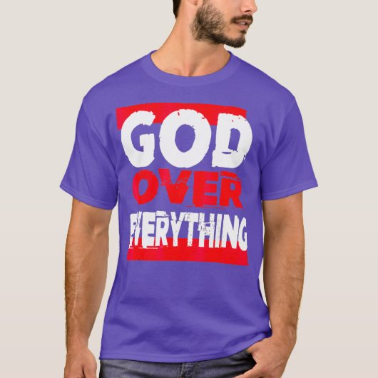 God over alles wat religie jesus is t-shirt (Voorkant)