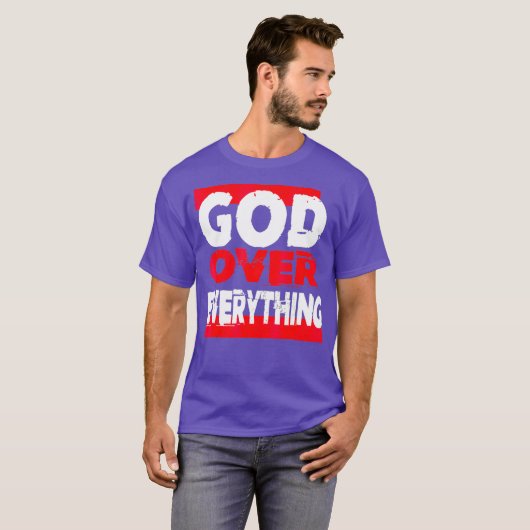 God over alles wat religie jesus is t-shirt (Voorkant volledig)