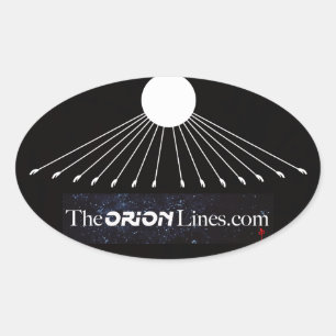 God over de Orionlijnen Ovale Sticker