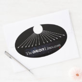 God over de Orionlijnen Ovale Sticker (Envelop)