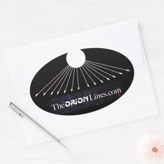God over de Orionlijnen Ovale Sticker (Envelop)