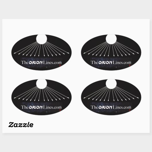 God over de Orionlijnen Ovale Sticker (Vel)