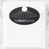 God over de Orionlijnen Ovale Sticker (Tas)