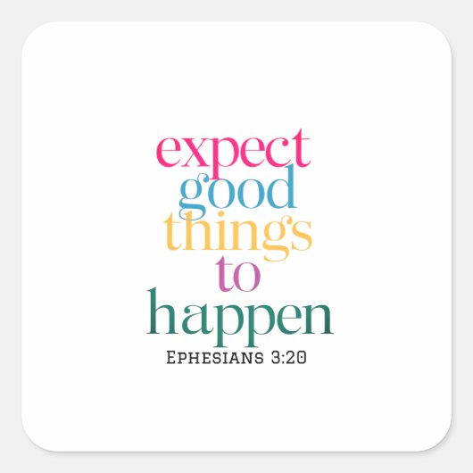 God overstroomt altijd uit Gods overvloed Vierkante Sticker (Voorkant)