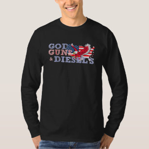 God Pistolen Diesels - Amerikaans vlaggenland Silh T-shirt