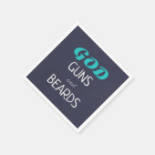 God Pistolen en Beards Funny Servet (Hoek)