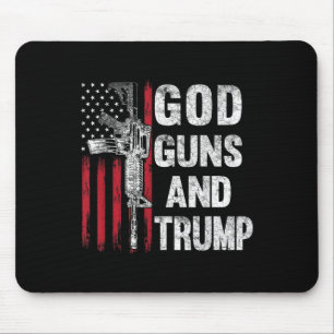 God Pistolen en Trump 2e wijzigingsvlag AR15 Muismat