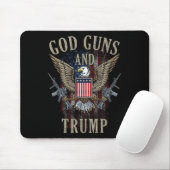 God Pistolen en Trump 2nd Amendment Flag AR15 Amer Muismat (Met muis)