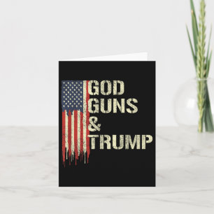 God Pistolen en Trump I 2e amendement Trump Flag Kaart