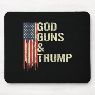 God Pistolen en Trump I 2e amendement Trump Flag Muismat