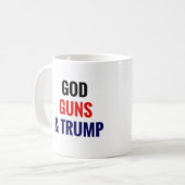 God Pistolen en Trump Koffiemok (Voorkant links)