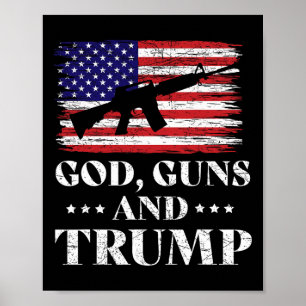 God Pistolen en Trump Poster