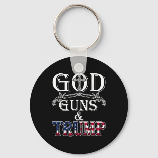 God Pistolen en Trump Shirt 2e wijziging Shirt Sleutelhanger (Voorkant)