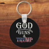 God Pistolen en Trump Shirt 2e wijziging Shirt Sleutelhanger (Voorkant)