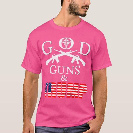 God Pistolen en Trump T-shirt (Voorkant)