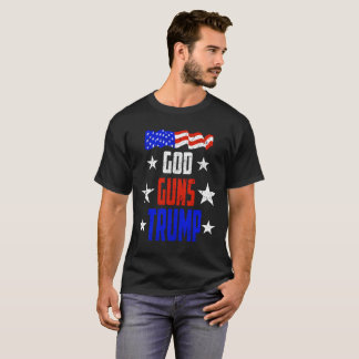 God, Pistolen en Trump T-Shirt voor Trump Support