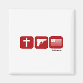 God Pistolen en vrijheid Magneet (Voorkant)