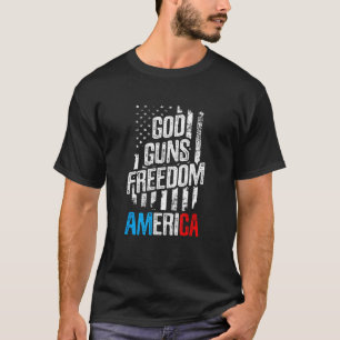 God Pistolen Freedom America Patriotic American Us T-shirt