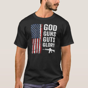 God Pistolen Guts Glory Patriottisch Christelijk P T-shirt