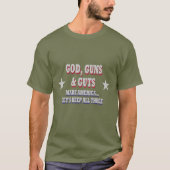 God Pistolen & Guts T-shirt (Voorkant)