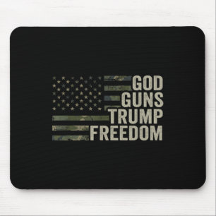 God Pistolen Trump Freedom - Funny Camouflage Pro Muismat