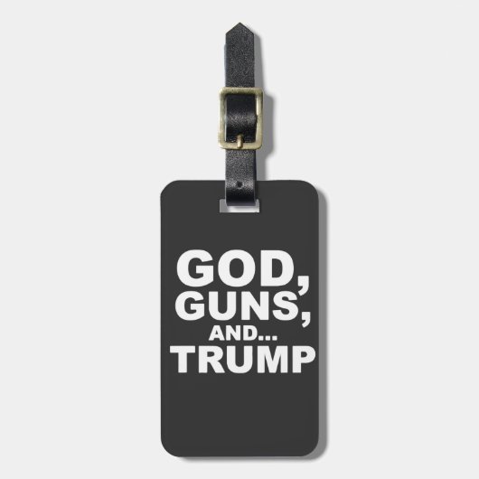 God, Pistool en Trump inauguratiedag 2025 Bagagelabel (Voorkant verticaal)