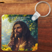 God plaatste Man in de tuin, God en de schepping Sleutelhanger (Achterkant)