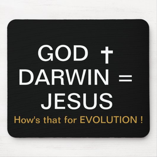 GOD PLUS DARWIN = JEZUS MUISMAT (Voorkant)