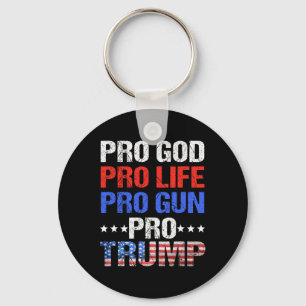 God Pro Life Pro Pistool Pro Trump - Patriottische Sleutelhanger
