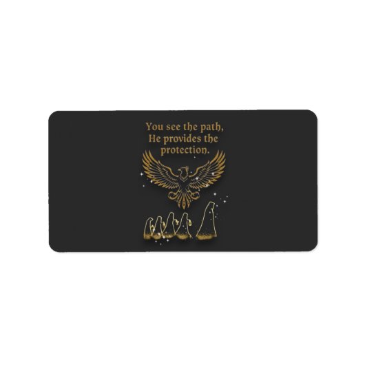 God protection etiket (Voorkant)