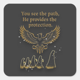God protection vierkante sticker