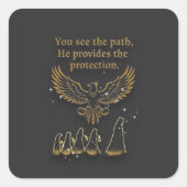 God protection vierkante sticker (Voorkant)