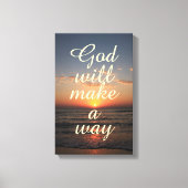 God Quote Canvas: God zal een weg maken Canvas Afdruk (Voorkant)