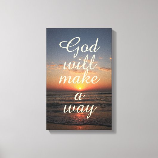 God Quote Canvas: God zal een weg maken Canvas Afdruk (Voorkant)