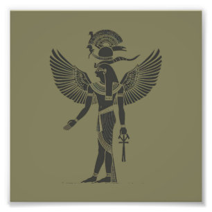 GOD RA, Egyptisch symbool, mythologie, god van de  Foto Afdruk