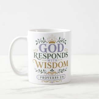 God Reageert Met Wijsheid Christelijke Spreuk Koffiemok