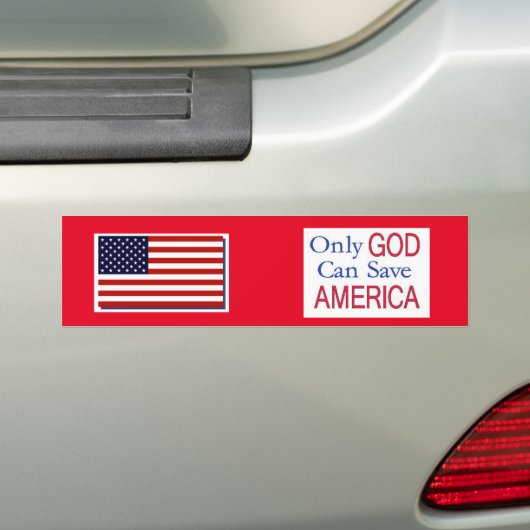 God Red Amerika Bumpersticker (Op auto)