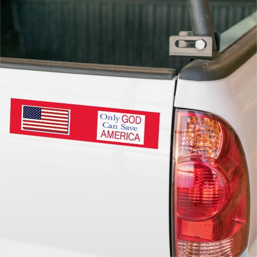 God Red Amerika Bumpersticker (Op Truck)