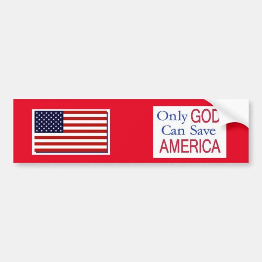 God Red Amerika Bumpersticker (Voorkant)