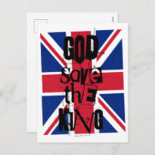 God Red de koning Charles British Royal Monarch Feestdagenkaart (Voorkant / Achterkant)